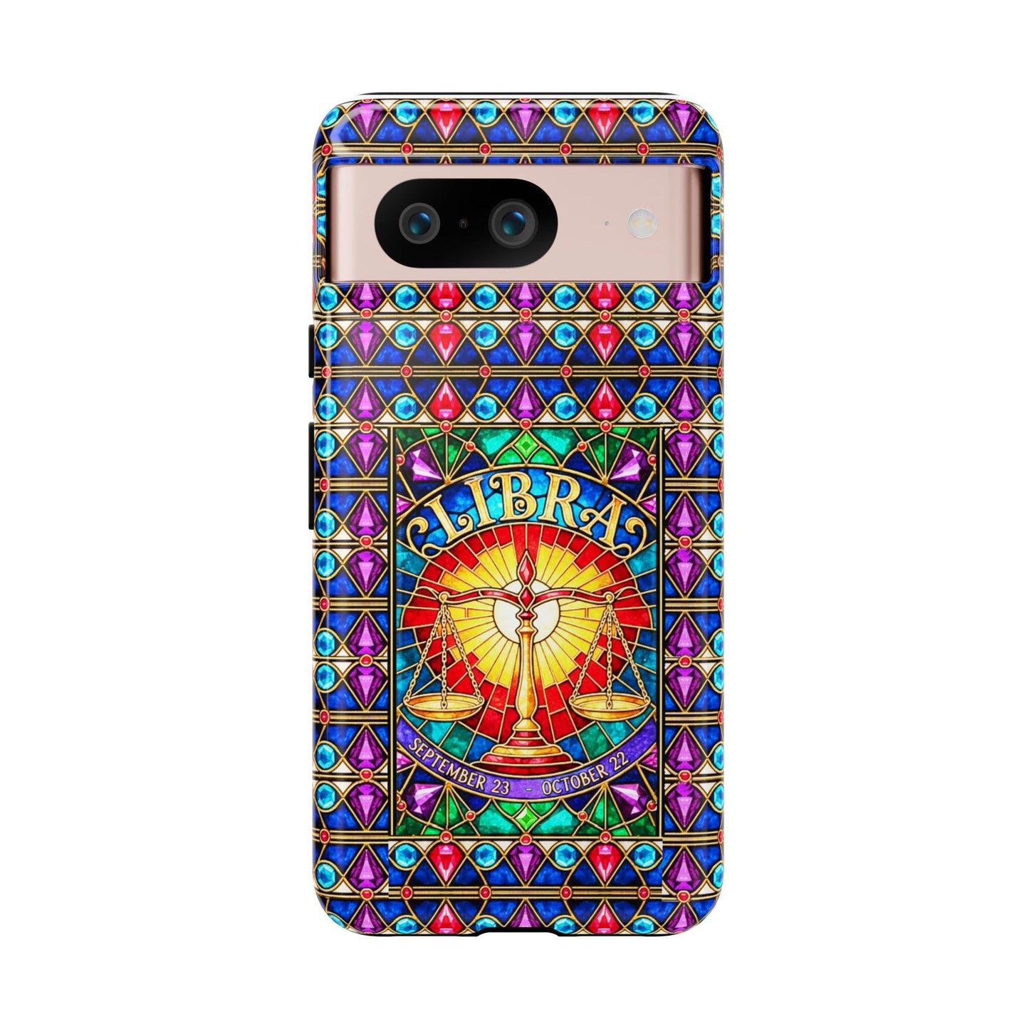 Libra Zodiac Stained Glass - Arty Phone Case