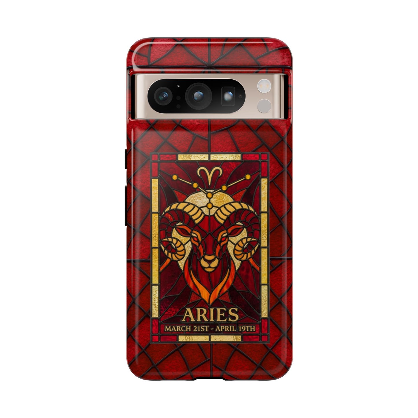 Aries Zodiac Stained Glass - Arty Phone Case