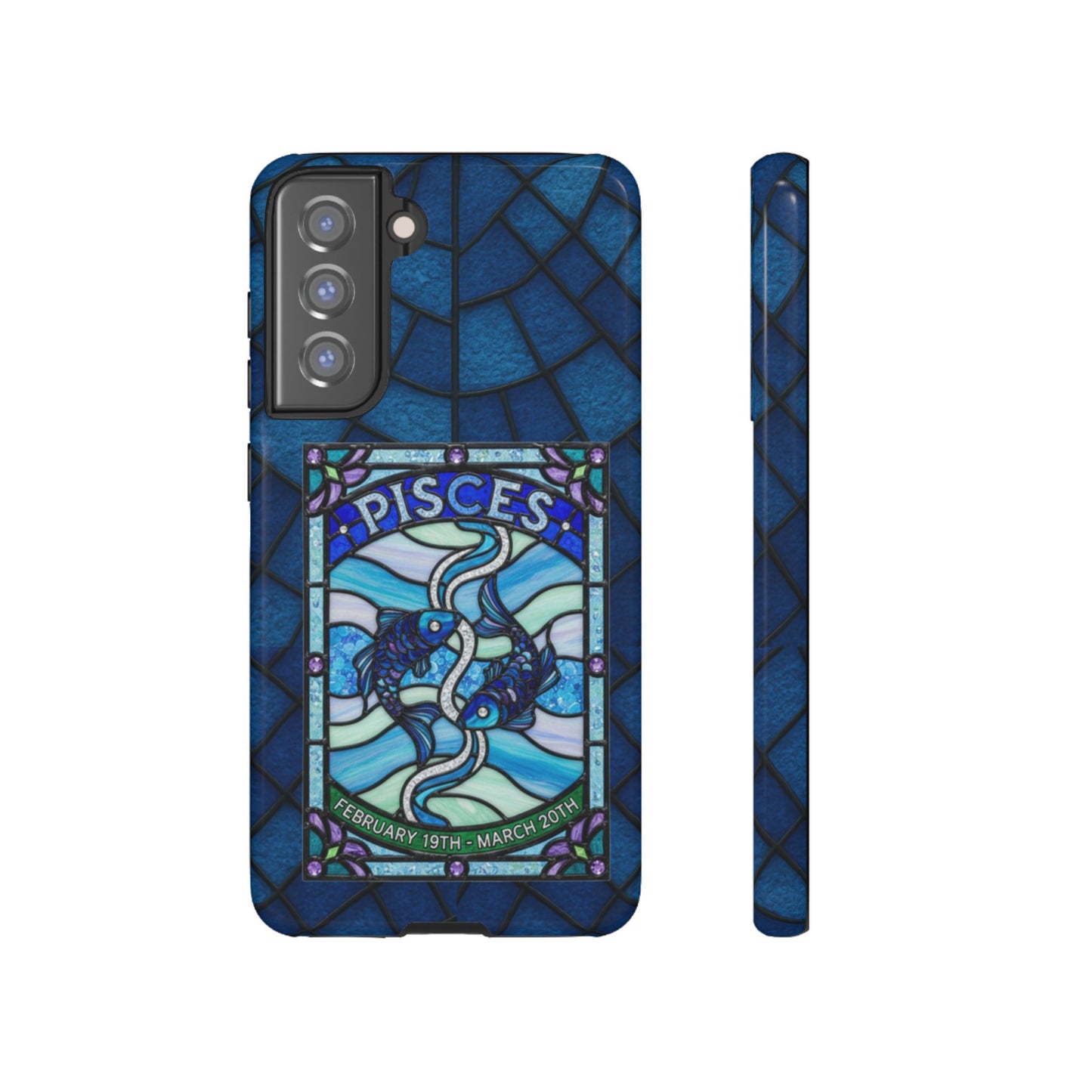 Pisces Zodiac Stained Glass - Arty Phone Case