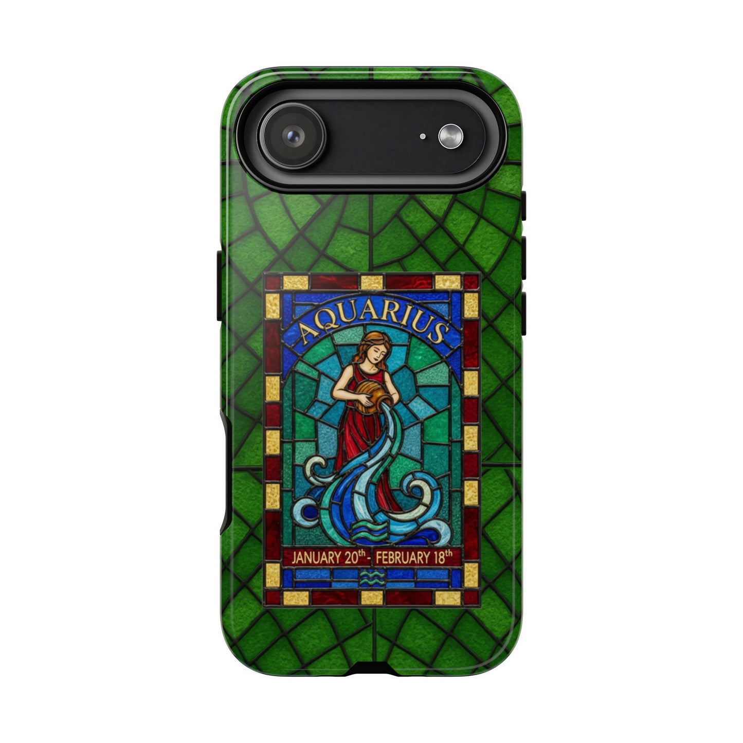 Aquarius Zodiac Stained Glass - Arty Phone Case